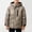 Khaki, variant on Cethrio Boys Winter Coats Size 6, Warm Zip up Windproof Thickened Winter Outerwear with Hood Gray