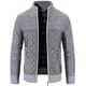 thumbnail image 3 of Chaqueta de otoño e invierno para hombre, chaqueta con forro polar y cuello grueso, chaqueta de punto con costura para hombre, chaqueta tipo cárdigan cálida, 3 of 5