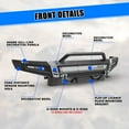 thumbnail image 4 of Steel Modular Front Bumper+Side Wing+Bull Bar+Winch Plate For 2014-2021 Toyota Tundra w/2*Shackles, 4 of 16