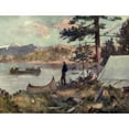 thumbnail image 2 of Canadian Pacific Railway 14x12 Black Modern Framed Museum Art Print Titled - A Sportmans Camp, 2 of 4