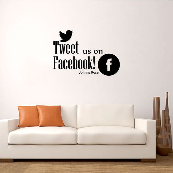 Schitt's Creek Series Sitcom - Johny Rose Quote: Tweet Us On Facebook Fun Design Vinyl Wall Art Sticker For Home Bedroom Living Room Décor Wall Sticker Art Decal Decoration Size (27x30 inch)