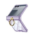 thumbnail image 5 of Allytechgroup Rugged Case for Samsung Galaxy Z Flip 6 with Metal Ring Kickstand Shockproof Soft TPU Bumper Cover Hard PC Shell Slim Lightweight Stand Anti-slip Phone Case for Galaxy Z Flip 6, Purple, 5 of 8