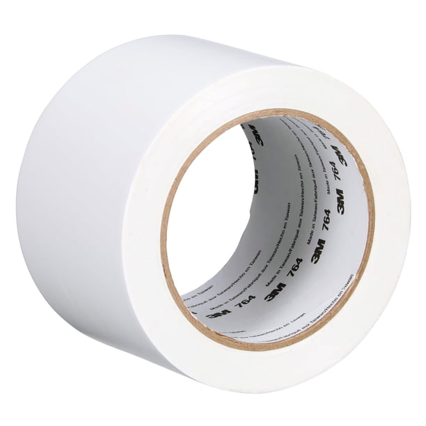 Cinta adhesiva 3M Vinyl 764, blanca, 3 pulgadas x 36 yardas