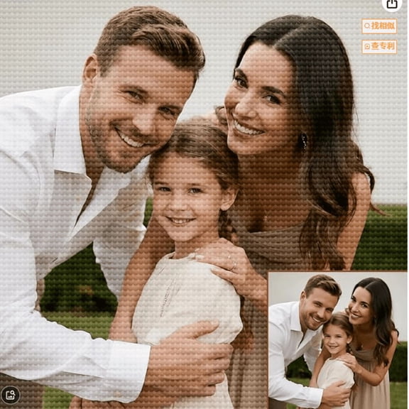 Custom Photo Diamond Painting Kit 3D DIY Art for Adults Personalized Canvas Craft for Home Wall Decor & Gifting 11.8"×11.8"×0.8"
