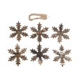thumbnail image 2 of 6 adornos de madera para colgar en la pared, para Navidad, colección decorativa, regalo Copo de nieve, 2 of 9