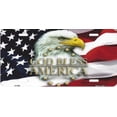 thumbnail image 2 of God Bless America Eagle With Flag Metal License Plate, 2 of 2