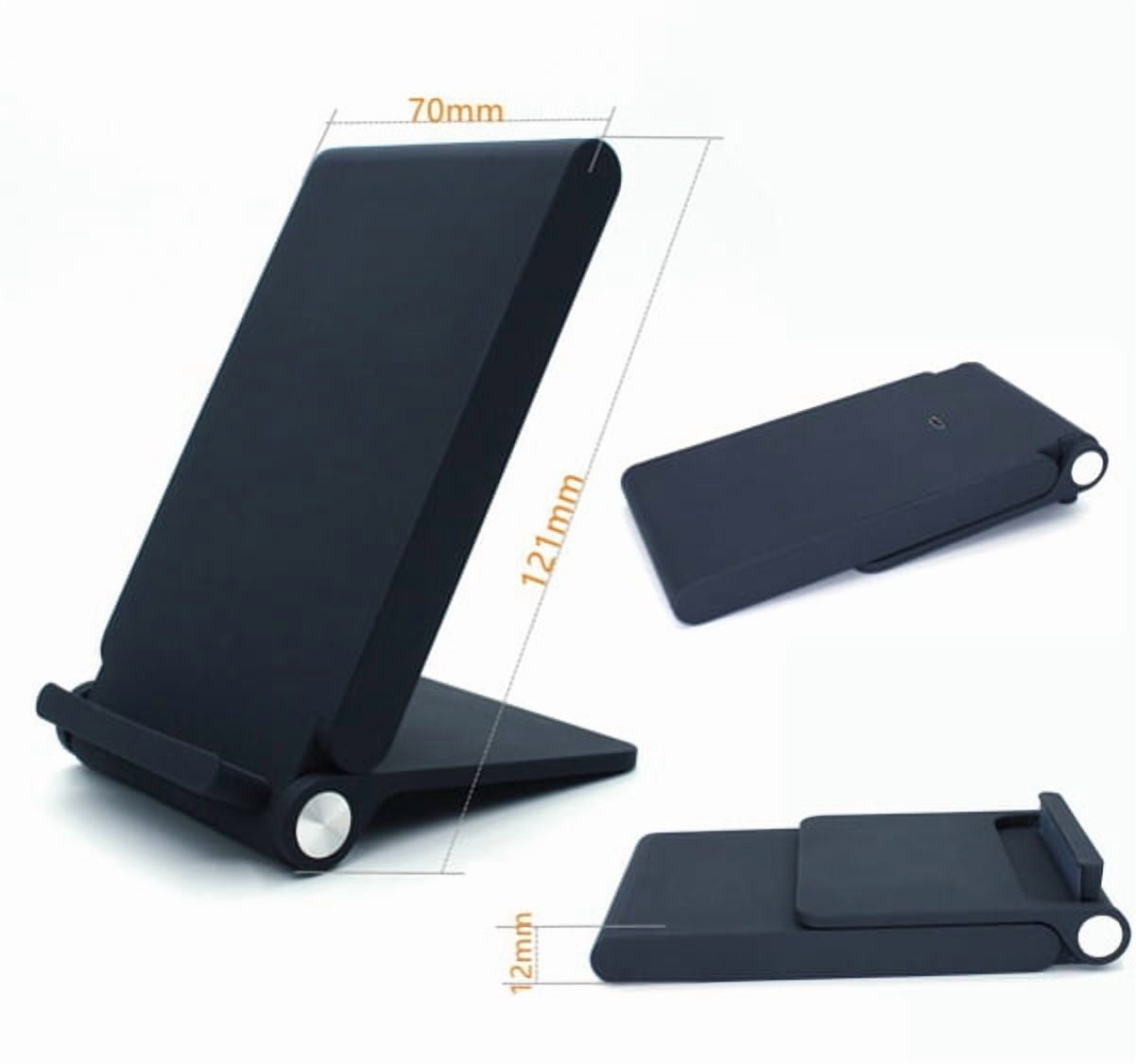 10W Fast Wireless Charger for Samsung Galaxy S22/Ultra/Plus Phones - Folding Stand 3-Coils Charging Pad Slim Compatible With Samsung Galaxy S22/Ultra/Plus