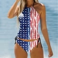 thumbnail image 2 of TSADFHJI Maternity Swimsuit Women's Split Swimsuit Set Independent Day Printed Split Bikini Beach Set S Red, 2 of 4