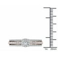 thumbnail image 4 of 1/2 Carat T.W. Diamond Pink Two-Tone Split Shank Cluster 10kt White Gold Engagement Ring, 4 of 5