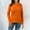 Orange, variant on Women Casual Solid Color Bottoming Shirt Slim High Collar Knitted Long Sleeved Top Thermal Underwear for Men Set Climate Right Women Lined Compression Shirt Women Ladies Thermal Underwear Tops