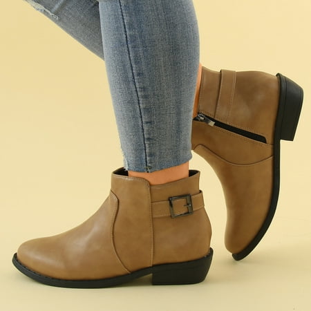 

TALKVE Women Boots Fashion Round Top Face Boots Stiletto High Heel Platform Boots Breathable Fashion Women Boots