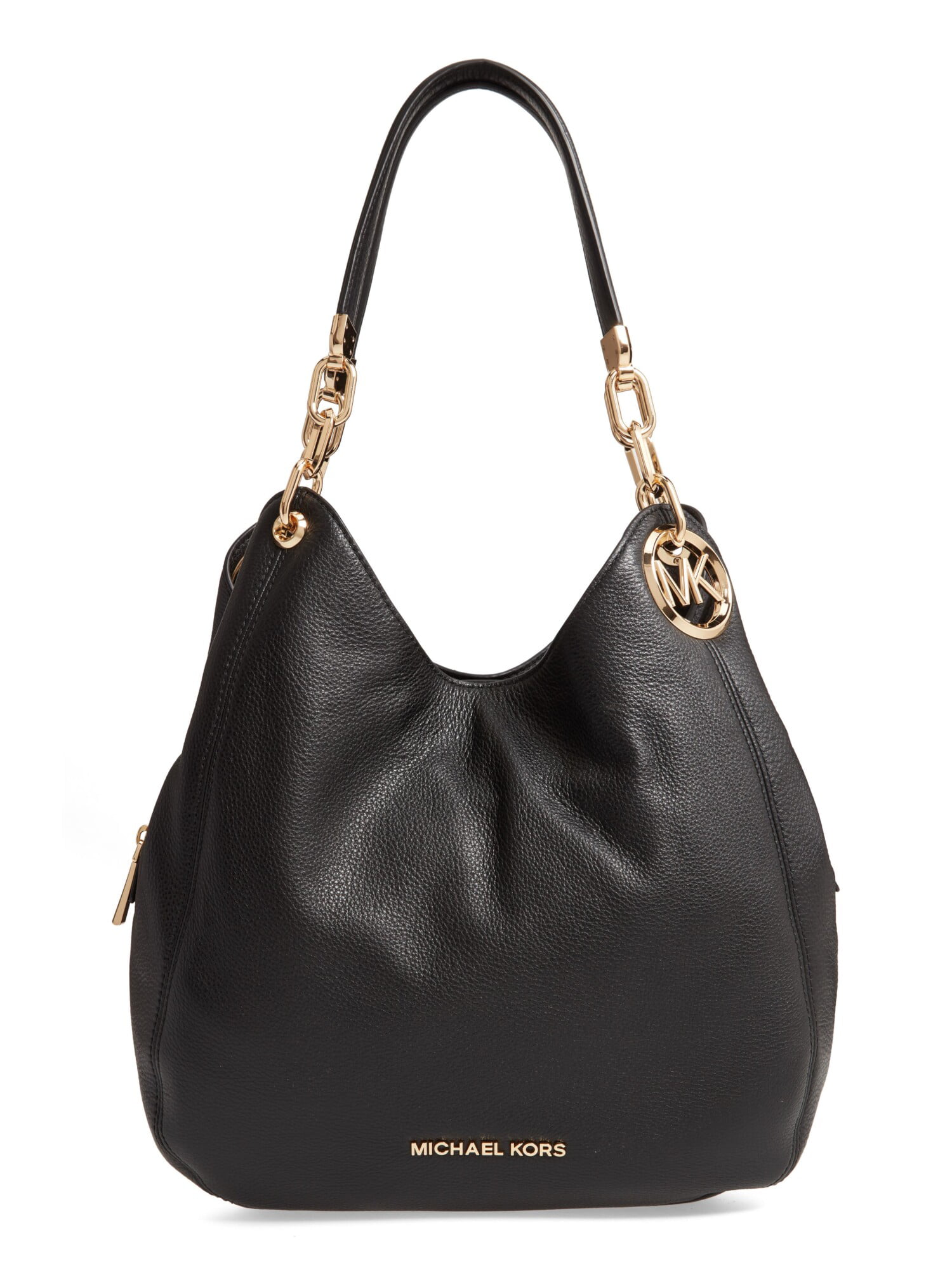 Dare kronblad bue MICHAEL KORS Black Leather Tote Handbag Purse - Walmart.com