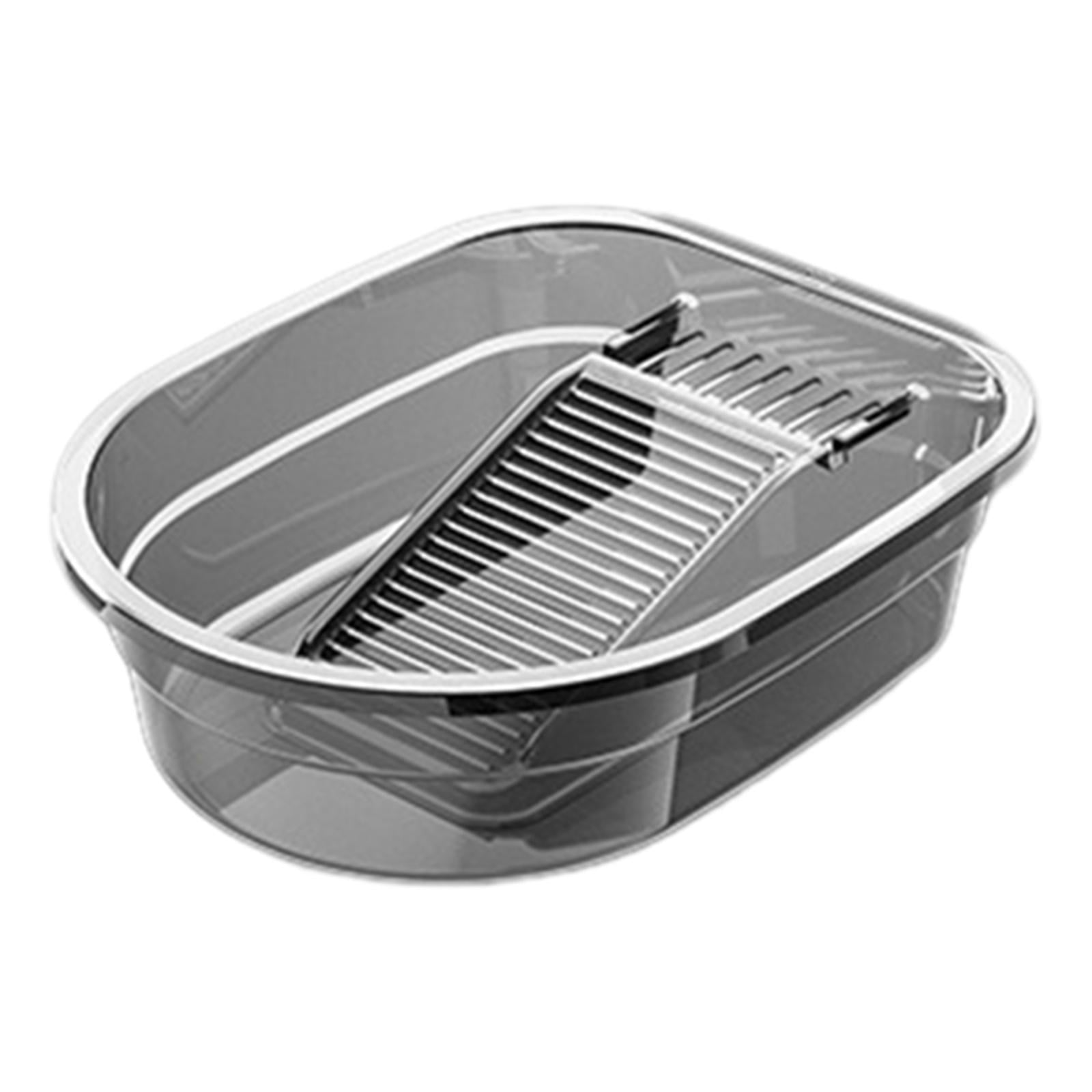 Washboard Basin, Hand Washing Clothes Bucket Portable Wash Tub with Washboard, Cleaning Basin