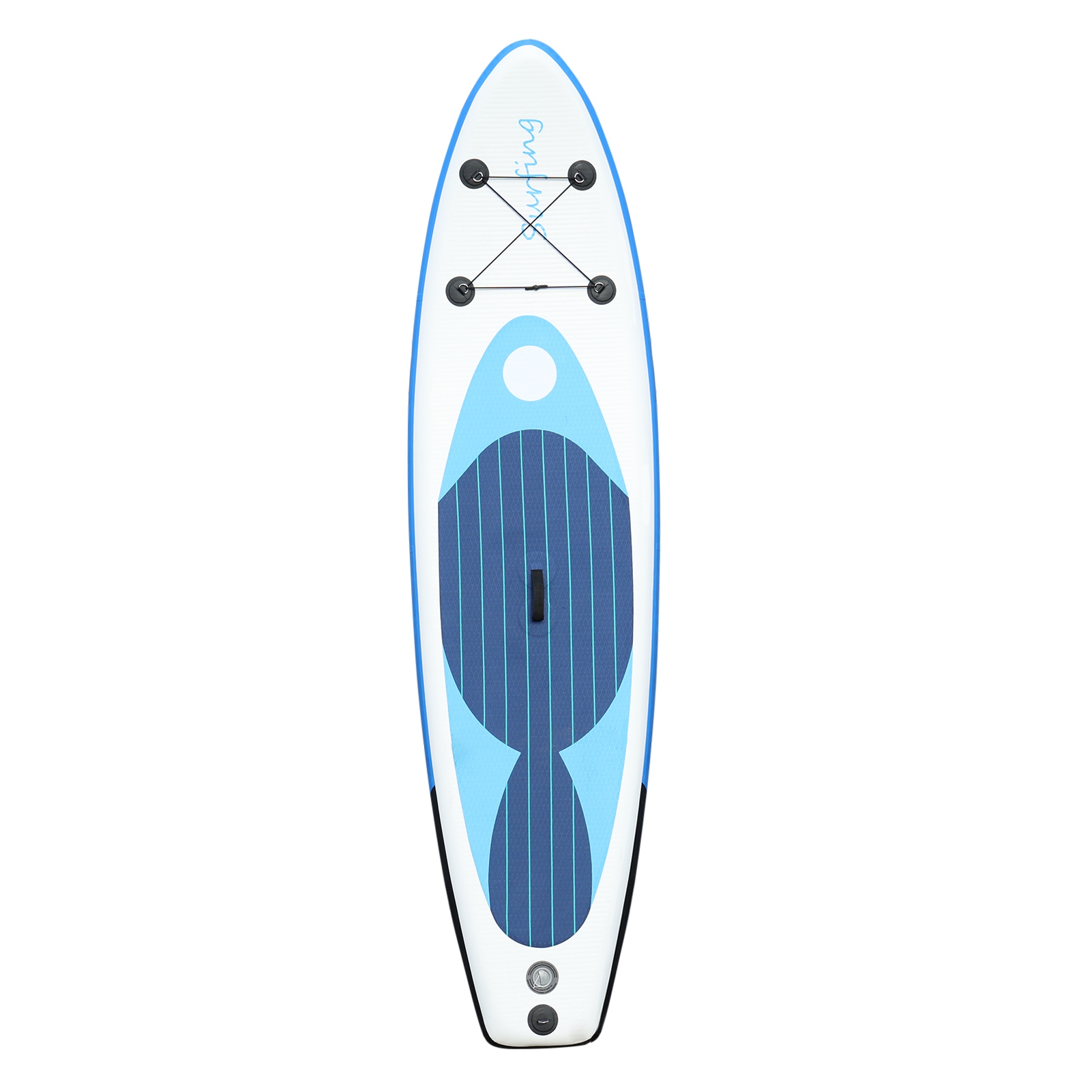 ievspot Inflatable Stand Up Paddle Boards,Single Layer PVC Paddle Board with Carry Bag,Hand Pump,Retractable Propeller,Removable Fin