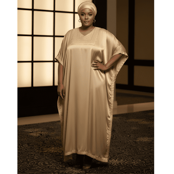 Oussum Plus Size Sequin Caftan Dress for Women Long Maxi Partywear Kaftan Size Fit 1X-3X