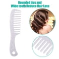 thumbnail image 3 of Unique Bargains 1 Pcs Hair Comb Wide Tooth Anti-Static for Curly Hair Detangling Comb Easy Detangling Wet and Dry White, 3 of 7