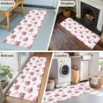 thumbnail image 5 of Runner Rug 2'x6', Pink Roses Washable Non-Slip Hallway Runner Rugs, Valentine's Day Flowers Love White Romantic Bedside Rugs Floor Mats Carpet Runners for Kitchen Bathroom Laundry Room, 5 of 8