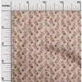 thumbnail image 2 of oneOone Polyester Lycra Brown Fabric Asian Batik Leaf Motif Quilting Supplies Print Sewing Fabric By The Yard 56 Inch Wide, 2 of 4