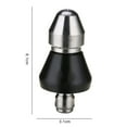 thumbnail image 2 of TNOBHG Drain Cleaning Tool for Pipes 1/4 High Pressure Nozzle Sewer Cleaning Tool Parts Reverse Airflow Nozzle for Pressure Washer, 2 of 8