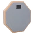 thumbnail image 3 of Almohadilla de tambor de 8 pulgadas de madera para práctica profesional, ajustable, antideslizante, amortiguador (gris), 3 of 14