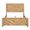 Natural Wood Contemporary Modern Rustic, variant on LHSHID Queen Panel Bed with Chevron Pattern, Natural Finish
