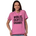 thumbnail image 5 of Worlds Okayest Granny Relative Family Women's Graphic T Shirt Tees Brisco Brands X, 5 of 6