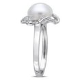 thumbnail image 3 of Everly Women's Cultured Pearl and Diamond Sterling Silver Ring, 3 of 7