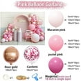 thumbnail image 2 of MMTX Pink Balloons Garland Party Decoration with Confetti Balloons Rose Gold 4D Balloons Pink Balloon for Birthday Party Wedding Baby Shower, 2 of 13