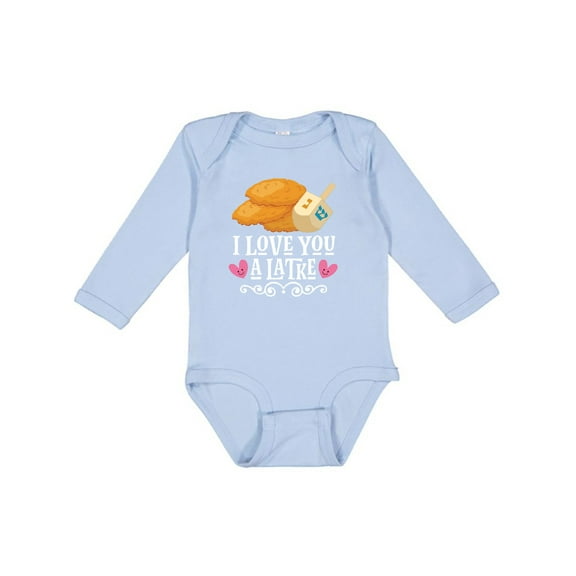 Inktastic Hanukkah Funny Latke Girls Long Sleeve Baby Bodysuit