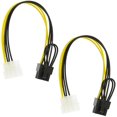 thumbnail image 1 of Chenchen 2 Packs 4 Pin Molex to 8 Pin (6+2Pin) Video Card GPU Power Supply Cable 8.6inch 22cm, 1 of 1