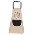 thumbnail image 2 of Walbest Waterproof Oil-Proof Cartoon Wreath Rabbit Printed Apron for Kitchen Nail Shop Apron, 2 of 7