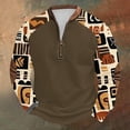 thumbnail image 1 of Blusas y camisas de manga larga con cuello redondo para hombre Sudadera con puños en los hombros estampada para hombre Blusa de poliéster de manga larga con cuello redondo para hombre, 1 of 3