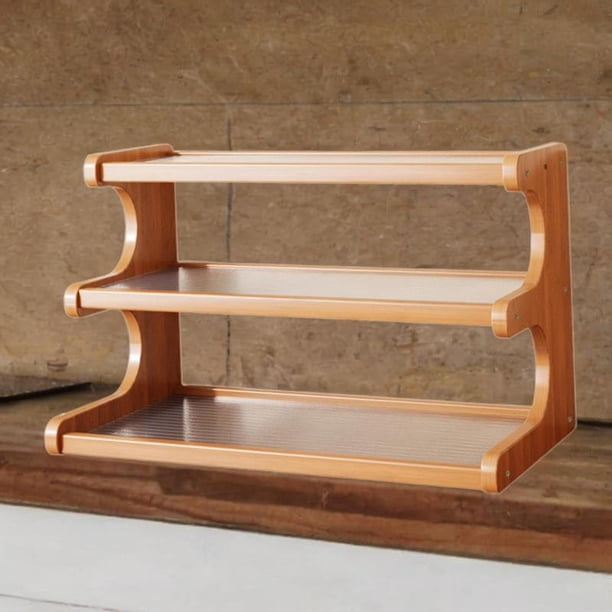 Cup Station Organizer Storage Rack exhibición Organizador de encimera de soporte de soporte para suministros de oficina de mesa decoraciones de cocina 3 nivel