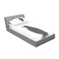 thumbnail image 2 of Ambesonne Penguin Fitted Sheet & Pillow Sham Set, Showering Animal, Twin, Grey and White, 2 of 2