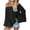 Black, variant on Off Shoulder Top for Women Long Bell Sleeve Flared Shirt Comfy Solid Color Casual Loose Pullover Blouse Casual Loose Shirts
