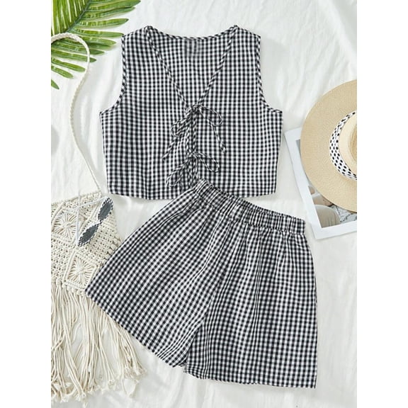 MAIHAN Women Shorts Sets Outfits Summer Outfits Cute Clothes Shirt & Shorts Clothes Set Crewneck Tees Shorts Playwear Sets Casual Two-Piece Outfit