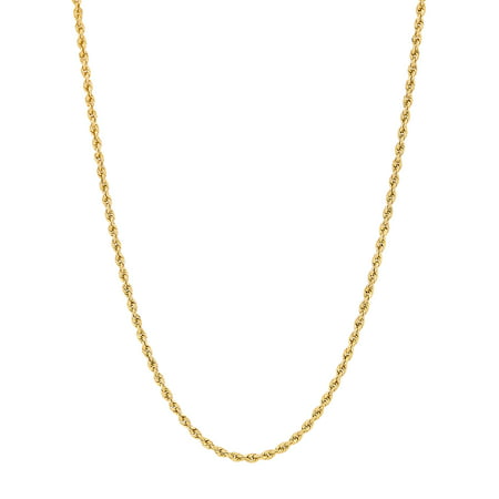 Women's 10KT Yellow Gold 2.0mm Rope Chain Necklace, Simply