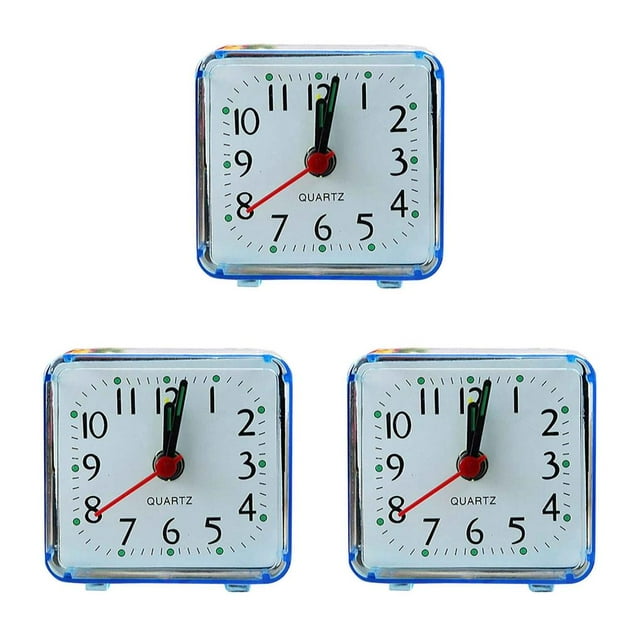 Cateissary Pointer Alarm Clock Square Decorative Wake Home Battery Bedside Morning Office Up Bedroom Timer Plastic Operated Table Type1 NO1