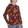 thumbnail image 3 of Hoodies for Women - pumpkin halloween leaf Comfrt Colour Drawstring Women'S Fashion Hoodies & Sweatshirts, Fall Outfits Clothes for Women 2024 Pullover with Kangaroo Pocket, 3 of 7