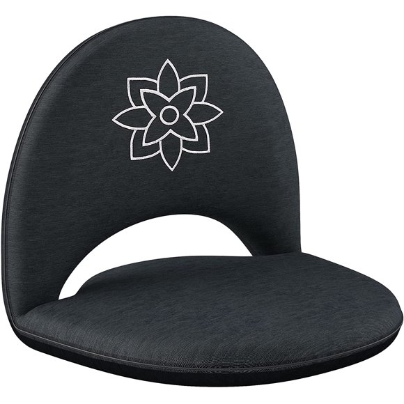 Mindful Modern Chaise de Méditation au Sol Pliante et Ajustable avec Soutien Dorsal