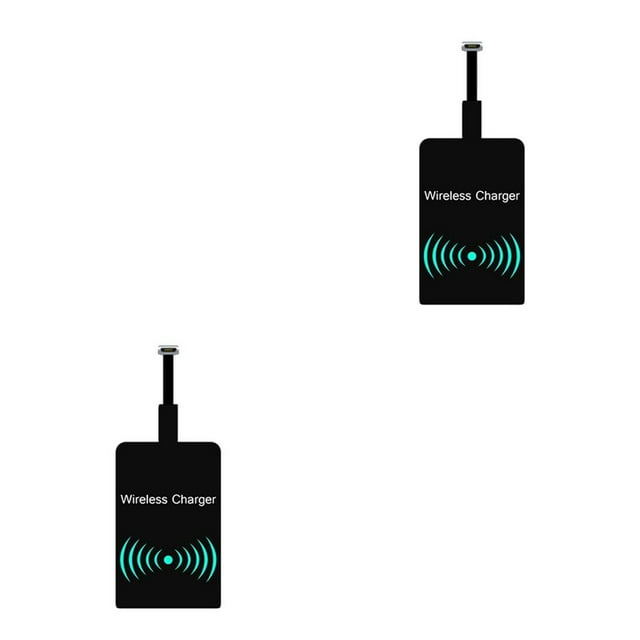 fashionhome Universal Phone Wireless Charger Receiver Micro USB Wireless Charging Sticker For Charging Accessories Android reverse 2Set