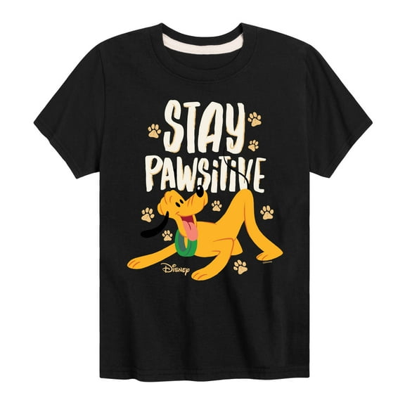 Disney Classics - Cats & Dogs - Stay Pawsitive - Toddler And Youth Short Sleeve Graphic T-Shirt