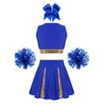 thumbnail image 2 of iiniim Girls Cheer Leader Kids Cheerleading Uniform with Accessories Carnival Party Size 6-16 B Blue 16, 2 of 7