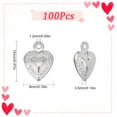 thumbnail image 2 of 1 Box 100Pcs Stainless Steel Heart Charms Hearts Charm Love Small Double Sided Puffy Valentine Mother's Day Charms, 2 of 9