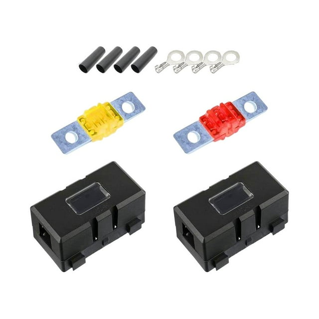 Milaget Car ANS Fuse Holder Block Waterproof Flame Retardant for Caravans Rvs 2 Set 60A