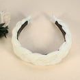 thumbnail image 7 of Solid Wide Headbands Non-slip Fashion White Hair Hoop 1.18inch Wide for Girl Women, 7 of 7