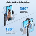 thumbnail image 2 of ATUMTEK Trípode para palo selfie de 51 pulgadas, trípode extensible todo en uno para teléfono con control remoto Bluetooth, rotación de 360° para selfies de teléfonos iPhone y Android, grabación de ví, 2 of 5