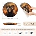 thumbnail image 2 of Sheep Fire Clouds Trivet Mats Woven Pot Holders 3Pcs Non-Slip Heat Resistant for Hot Pots Pans Pats, 2 of 6
