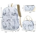 thumbnail image 5 of Bexikou Teens Girls Backpack for College Laptop Bookbag Set Travel Daypack (Marble), 5 of 8