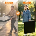 thumbnail image 4 of 4ft Folding Table, Fold-in-Half Plastic Table, Heavy-Duty Portable Utility Table with Adjustable Height Steel Legs & Carry Handle for Party, Camping, Picnic, Indoor Outdoor Use (Black), 4 of 6